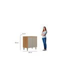 Ver imagem 5 de Balcao para Cozinha 2 Portas e 3 Gavetas 80cm Allure Marrom/Jequitibá/Gris Fosco
