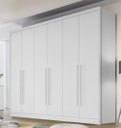 Ver imagem 1 de Guarda Roupa Casal Vertice New 6 Portas 6 Gavetas Novo Horizonte Neve