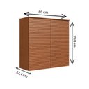Ver imagem 4 de Armário Aéreo 80cm 100% Mdf 2 Portas Frisadas