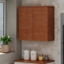 Ver imagem 1 de Armário Aéreo 80cm 100% Mdf 2 Portas Frisadas