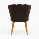Ver imagem 4 de Kit 2 Cadeiras Decorativas para Penteadeira Quarto Mesa de Jantar Liz Marrom