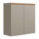 Ver imagem 2 de Aereo Duplo 2 Portas 80 cm Allure 80cm x 78cm x 33cm Marrom/Jequitibá/Gris Fosco