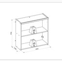 Ver imagem 4 de Aereo Duplo 2 Portas 80 cm Allure 80cm x 78cm x 33cm Marrom/Jequitibá/Gris Fosco