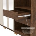 Ver imagem 6 de Guarda-Roupa Casal 6 Portas 4 Gavetas 100% MDF Noronha Imbuia/Fendi Off White