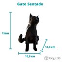 Ver imagem 7 de Gato Sentado Decorativo - Estatueta 15 Cm Altura -Toque 3D: Preto