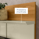 Ver imagem 6 de Home Theater Rack Siena 2 Portas com Kit Rodízios P/ Tv até 75" - Cumaru/opala Madetec