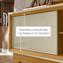 Ver imagem 4 de Home Theater Rack Siena 2 Portas com Kit Rodízios P/ Tv até 75" - Cumaru/opala Madetec