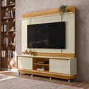 Ver imagem 1 de Home Theater Rack Siena 2 Portas com Kit Rodízios P/ Tv até 75" - Cumaru/opala Madetec