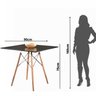Mesa de Jantar Quadrada Cozinha Eiffel Mozaic 90cm - 4