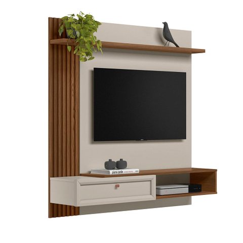 Painel Home Alvorada Freijo Off White para Tv 55 Polegadas Linea Brasil