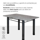Ver mais imagens de Conjunto Sala de Jantar Mesa Retangular 4 Cadeiras Ametista Prata/Branco/Preto