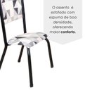 Ver imagem 7 de Conjunto Sala de Jantar Mesa Retangular 6 Cadeiras Ametista Preto/Katar/Off White