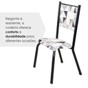 Ver imagem 6 de Conjunto Sala de Jantar Mesa Retangular 6 Cadeiras Ametista Preto/Katar/Off White