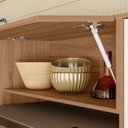 Ver imagem 6 de Cozinha Completa Modulada com Vidro Reflecta 4 Peças Paolla Bege/Ipe/Off White