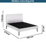 Cama Casal Kingsize Ariel Daf P/ Colchão 193 Cm Cabeceira Linho Azul Marinho Base Aço Carbono  - 9