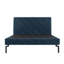 Ver imagem 3 de Cama Casal Kingsize Ariel Daf P/ Colchão 193 Cm Cabeceira Linho Azul Marinho Base Aço Carbono