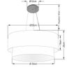 Lustre Duplo Cilíndrico Md-4370 55x50cm Bivolt Cinza Branco - 3