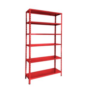 Estante de Aço Vermelha176x92x30 6 bandejas chapa 26 – 3017