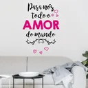 Ver imagem 1 de Adesivo de Parede para Nós Todo o Amor 58x80 Quarto