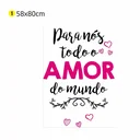 Ver imagem 2 de Adesivo de Parede para Nós Todo o Amor 58x80 Quarto