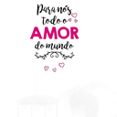 Ver imagem 3 de Adesivo de Parede para Nós Todo o Amor 58x80 Quarto