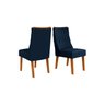 Cadeira Sala de Jantar Jade Kit 2 Un Freijó/Veludo Nav - DJ Móveis - 1