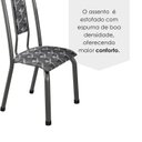 Ver imagem 7 de Conjunto Sala de Jantar Mesa Retangular Tampo Ardósia Indiana 4 Cadeiras Fortaleza Prata/Branco/Preto