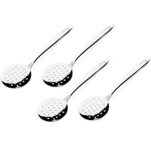 Kit 4 Escumadeiras Para Fritura de Pastel Brinox Espumadeira De Inox