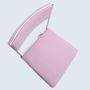 Ver imagem 5 de Kit 04 Cadeiras Atena Base de Ferro Maciço Prata Suede Rosa Bebê - D'classe Decor