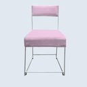 Ver imagem 2 de Kit 04 Cadeiras Atena Base de Ferro Maciço Prata Suede Rosa Bebê - D'classe Decor