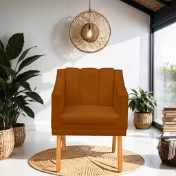 Poltrona Cadeira para Sala Confortável e Moderna Mila Suede - 2