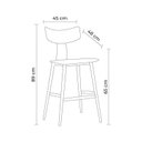 Ver imagem 3 de Banqueta de Cozinha Analu Baixa Assento 65cm e Encosto em Pp e Estrutura em Aço