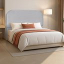 Ver imagem 1 de Cabeceira Cama Box Casal 160 Cm Estofada Revestida em Linho Premium