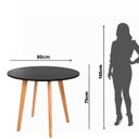 Ver imagem 4 de Mesa Jantar Leda 80cm Preto Redonda Resistente Base Metal