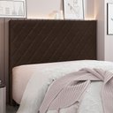 Ver imagem 2 de Cabeceira Queen 1,60m Córdoba Suede Marrom - Pallazio