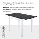 Ver mais imagens de Conjunto Sala de Jantar 4 Cadeiras Fortaleza Branco/Preto