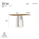 Ver imagem 2 de Mesa de Jantar Rubi 120x80 cm Off White Ype - New Ceval