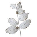 Ver imagem 2 de Galho Decorativo Veludo Branco 65cm 65cm