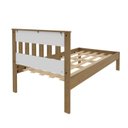 Ver imagem 4 de Conjunto Cama Solteiro com 1 Mesa de Cabeceira Marrom/Amêndoa/Branco