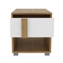 Ver imagem 7 de Conjunto Cama Solteiro com 1 Mesa de Cabeceira Marrom/Amêndoa/Branco
