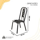 Ver imagem 4 de Conjunto Sala de Jantar Mesa com 4 Cadeiras Fortaleza Preto/Branco