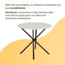 Ver mais imagens de Conjunto Sala de Jantar Mesa com 4 Cadeiras Fortaleza Preto/Branco