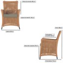 Ver imagem 3 de Jogo Sofá e 2 Poltronas de Área Igapó Alumínio Pintura Preta Corda Náutica Estofado 8 Trama