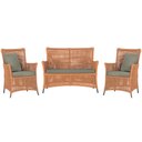 Ver imagem 1 de Jogo Sofá e 2 Poltronas de Área Igapó Alumínio Pintura Preta Corda Náutica Estofado 8 Trama