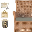 Ver imagem 5 de Jogo Sofá e 2 Poltronas de Área Igapó Alumínio Pintura Preta Corda Náutica Estofado 8 Trama