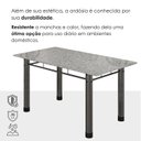 Ver mais imagens de Conjunto Sala de Jantar 6 Cadeiras Fortaleza Prata/Preto/Granito