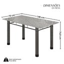 Ver imagem 3 de Conjunto Sala de Jantar 6 Cadeiras Fortaleza Prata/Preto/Granito