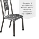 Ver imagem 7 de Conjunto Sala de Jantar 6 Cadeiras Fortaleza Prata/Preto/Granito