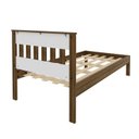 Ver imagem 4 de Conjunto Cama Solteiro com 1 Mesa de Cabeceira Marrom/Nogal/Branco