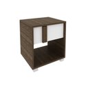 Ver imagem 7 de Conjunto Cama Solteiro com 1 Mesa de Cabeceira Marrom/Nogal/Branco